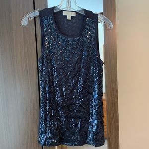 Black Sequins MICHAEL by Michael Kors Tank Top